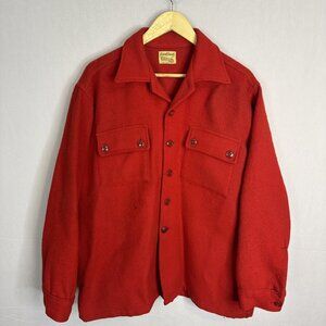 Vintage Gerhard Kennedy Red Wool Hunting Jacket Shirt Jac Men XL  CPO 60s